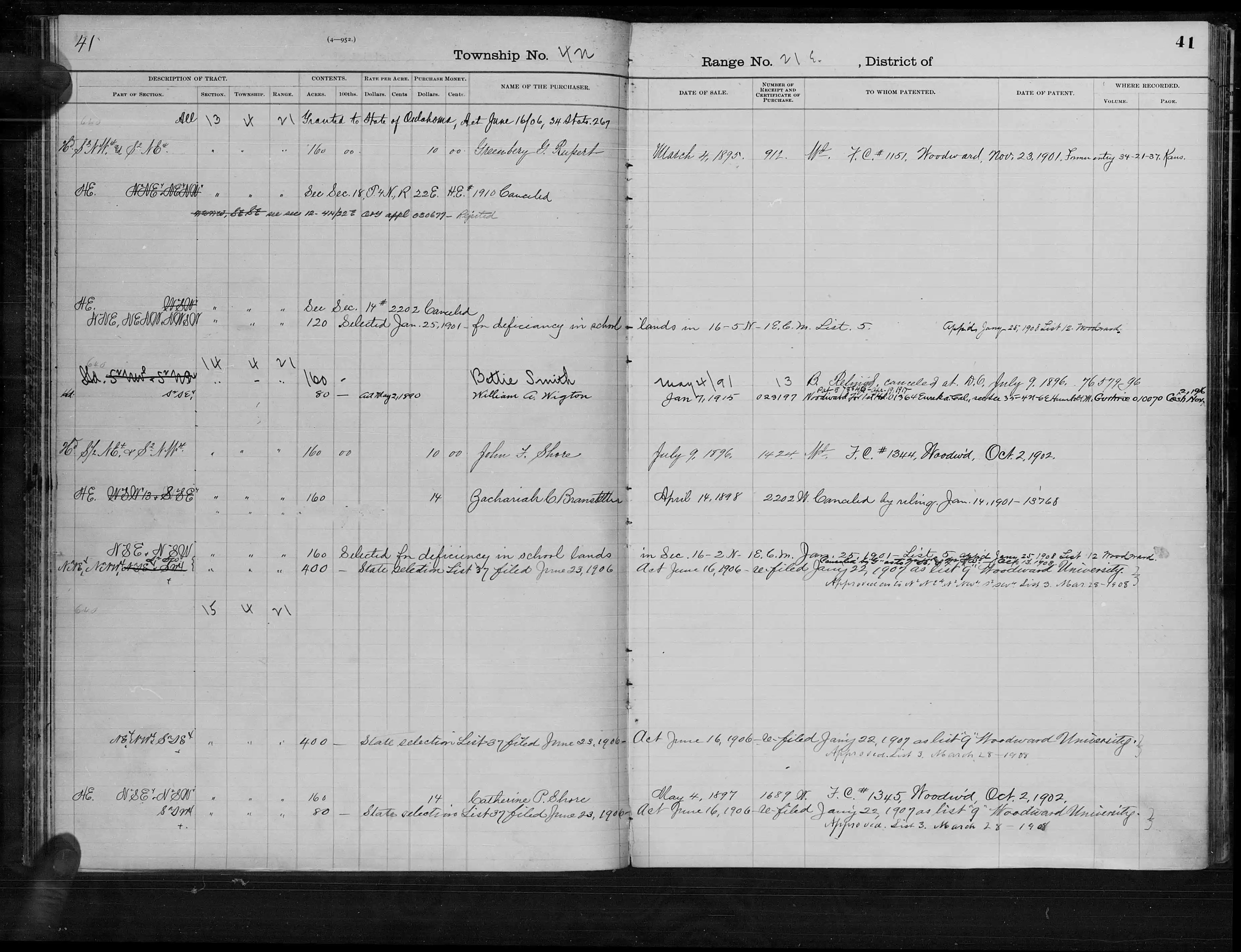 Greenberry George Rupert Kansas Land Assessment 03-04-1895